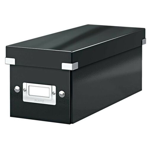Leitz Click & Store Black CD Storage Box - Angled View