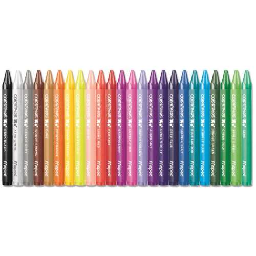 24 darabos Maped Color`Peps Wax zsírkréta készlet, vegyes színek