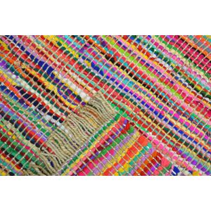 Dywan Bakero Oklahoma multi, 160x230 cm, kolorowy dywan z juty i bawełny, styl bohemy - Projektowanie wnętrz