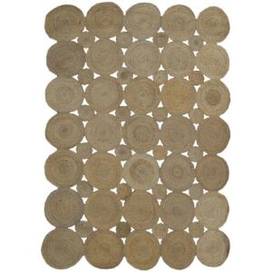 Dywan jutowy Bakero Detroit 5026 naturalny, 160x230 cm, wzór z kół - Projektowanie wnętrz