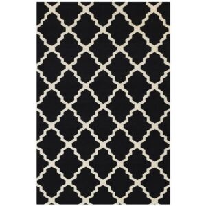 Килим Bakero Kelim Jasmina черен с марокански мотив, 160x230 см - Декорация