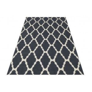 Килим Bakero Kelim Venus тъмно сив, 155x240 см, марокански мотив - Декорация