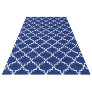 Dywan Bakero Kelim Eugenie, granatowy, 155x240 cm, wzór marokański - Projektowanie wnętrz