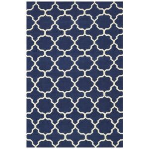 Килим Bakero Kelim Maria тъмносин с марокански мотив - Декорация