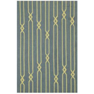 Килим Bakero Kelim D no. 841 петрол и сив, геометричен дизайн - Декорация