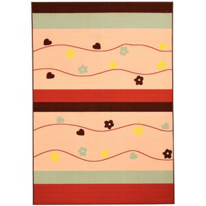 Bakero Flowers Gyerekszőnyeg, 160x230 cm, Többszínű virágos és szíves mintával - Bakero