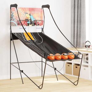 vidaXL kosárlabda arcade gép 2 játékos részére 4 labdával, szobai környezetben - Kosárlabdázás