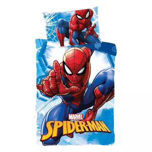 Lenjerie de pat pentru copii mici Spiderman, husă de pilotă 100x135 cm și față de pernă 40x60 cm - Nonbrand Lenjerie de pat - grădiniță