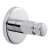 TESA Smooz chrome towel hook, single hook, drill-free, self-adhesive, for bathroom