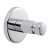 TESA Smooz chrome towel hook, single hook, drill-free, self-adhesive, for bathroom