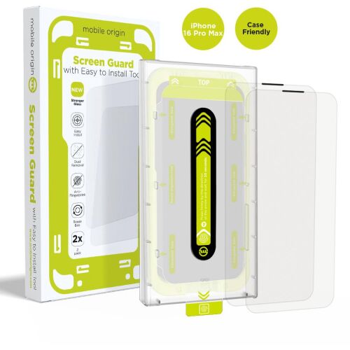 Mobile Origin Screen Guard With Easy Applicator 2 Pack iPhone 16 Pro Max üvegfólia (SGA-i16ProMax-2pk)