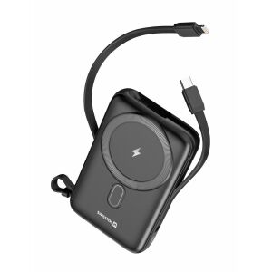 Swissten Power Bank - 10000 mAh, PD 20W, beépített USB-C/Lightning kábelek, MagSafe kompatibilis (22013933) 118276065 - Swissten