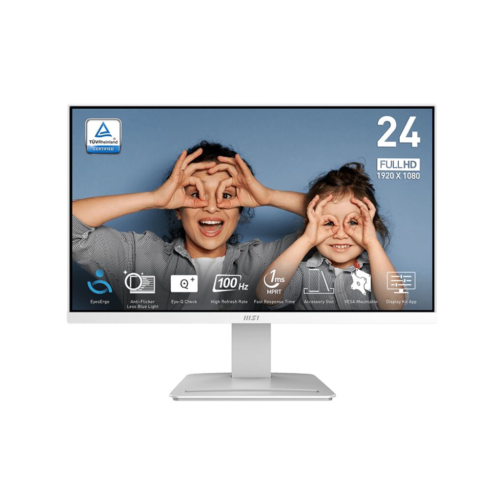 MSI 23.8" PRO MP2412W 16:9 FHD VA Monitor - Fehér (PRO MP2412W)