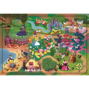 Clementoni Disney Alice im Wunderland Story Map 1000 Teile Puzzle - Puzzle & Rätsel