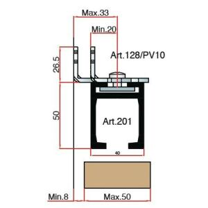 TERNO Tolóajtó Vasalat - 240kg - 4m Profil 118304837 - Tolóajtó szerelvény