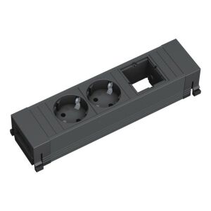 BACHMANN 916.060 alkatrész 2x230V+1x szabad, Schuko, fekete, konnektor egység 118304838 - Bachmann