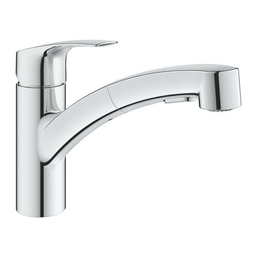 GROHE Eurosmart konyhai csaptelep kihúzható zuhanyrózsával, króm - Grohe
