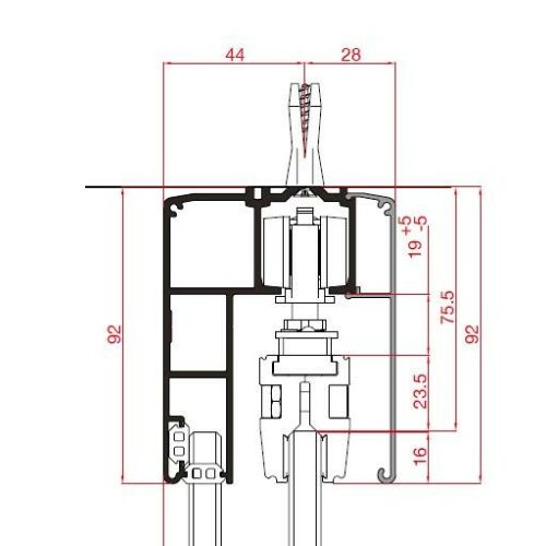 TERNO Alumínium Felső Rögzítő Profil - 6m - 1750/A 118305403