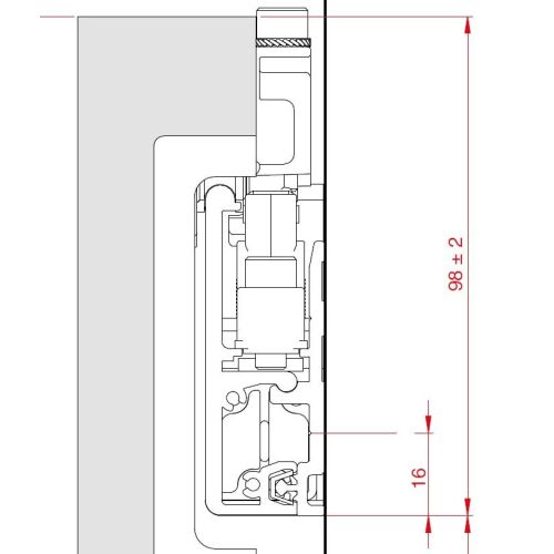 TERNO Diva Fluid Vezetőprofil - 2570 - 3m - Ezüst