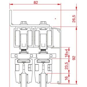 TERNO Csúszóajtó Oldalsó Takaróelem - 1697/A 118305987 - Terno