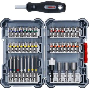 BOSCH 2607017693 45dílná sada Pick and Click bitů s ručním šroubovákem 118307971