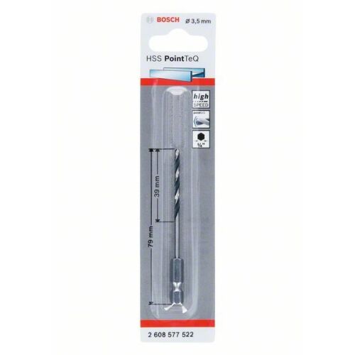 Bosch HSS PointTeQ Hex fúró, 3,5 mm, 79 mm hosszúság 