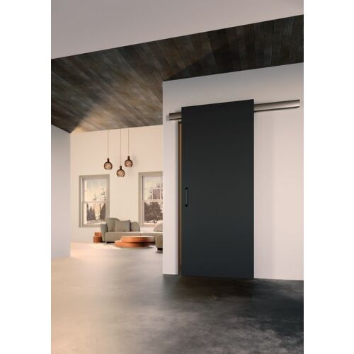 TERNO Diva Fluid Tolóajtó Vasalat - Fa/Üveg, 30-80kg, Ezüst/Fekete 118309865