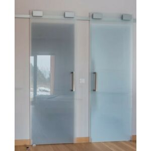 K-TERNO Diva Fluid Vasalat - Üvegajtó - 4m - Ezüst 118309953 - Terno Scorrevoli