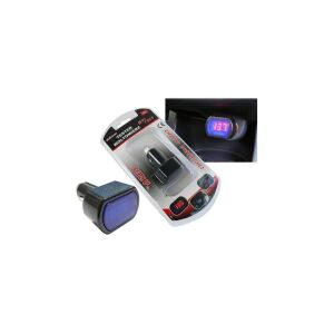 Szivargyújtós feszültségmérő, ledes 12/24V