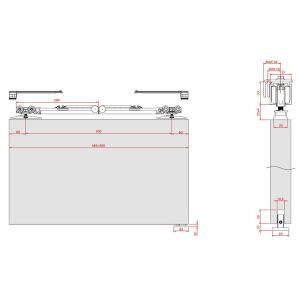 TERNO Step Tolóajtó Szerelvény - 1 Szárny, 30-80 kg 118311189 - Terno