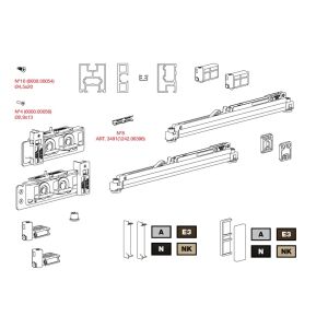 TERNO Diva - Ajtótoló rendszer - 80kg - Ezüst 118311421 - Terno