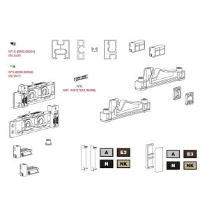TERNO Diva Fluid Frame Görgőszett - 80kg, 1500-3000mm, Fekete 118311532 - Terno