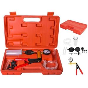 Autós féklégtelenítő vákuum szivattyú készlet, nyomásmérő, szivattyú adapterekkel, fékdiagnosztikához, ABS, EGR