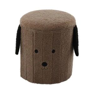 Hnedý úložný puf v tvare psa, 28 x 28 x 34 cm - Sersimo