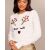 Lipsy Női Fehér Renti Christmas Pulóver