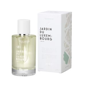 Kerzon Paris Jardin du Luxembourg szobaillat, orgona és mézes illat, ideális mosáshoz/textilekhez/kendőhöz, biztonságos formula, üvegtartály, Franciaországban gyártott, 100 ml