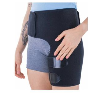 Orteză de șold Triasport Hipsport SRT353, neagră, mărime universală, pentru protejarea articulației șoldului, în caz de leziuni minore ale musculaturii, în timpul activităților sportive susținute, traumatisme minore - Triamed Fixarea zilnică a articulației