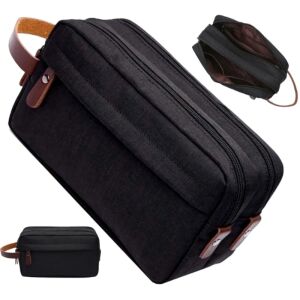 Férfi kozmetikai táska - utazásszervező, fekete, poliészter 300D Oxford, 25x9 cm