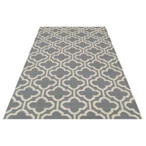 Dywan Bakero Kelim Penelope szary, wzór marokański, 140x200 cm - Projektowanie wnętrz