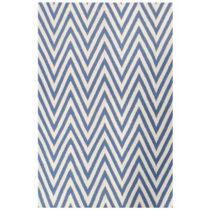 Bakero Kelim Zig Zag világoskék szőnyeg, modern chevron mintával - Bakero