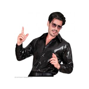 Party csillogó ing fekete színű férfi jelmez S/M-es méretben 118327588 - Öltözködés kiegészítő