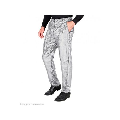 Party nadrág csillogó ezüst színű férfi jelmez L-es méretben 118327635