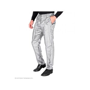 Party nadrág csillogó ezüst színű férfi jelmez XL-es méretben 118327638 - Widmann