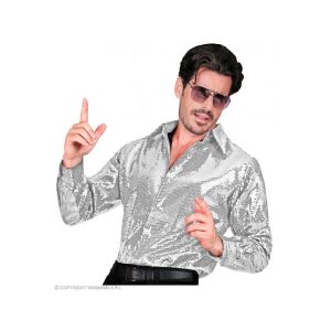 Party csillogó ing ezüst színű férfi jelmez S/M-es méretben 118327709 - Öltözködés kiegészítő