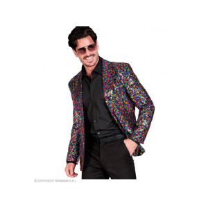 Party zakó csillogó színes tarka mintás férfi jelmez XL-es méretben 118330006 - Widmann