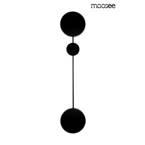 Moosee Shadow 2 Fekete Fali LED Lámpa, modern design két kerek árnyékolóval, fekete fém, energiahatékony, falra és mennyezetre szerelhető - Moosee