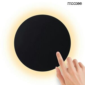MOOSEE Shadow Sun 30 LED fali lámpa, fekete, érintésvezérlés, minimalista dizájn, kerek forma, energiatakarékos - Moosee