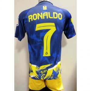 Focimez nadrággal Replika AL Nassr Ronaldo kék-sárga 176 143593843 - Focimez
