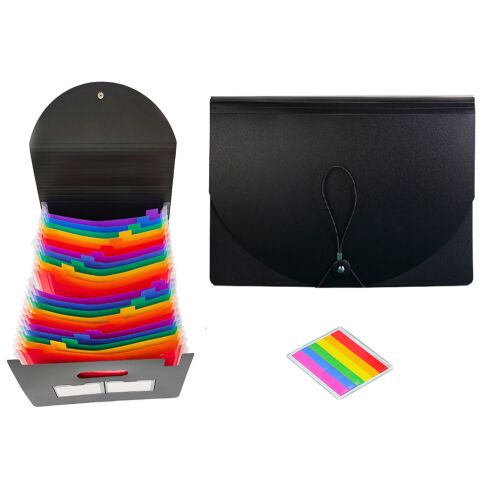 Színes rendszerező A4-es dokumentumokhoz rekeszekkel és fülekkel 118363761