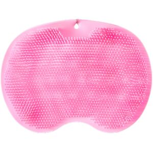 Szilikon tusfürdő, S Depot®, lábmasszázs, hát és tisztító, tapadókorongokkal, rózsaszín